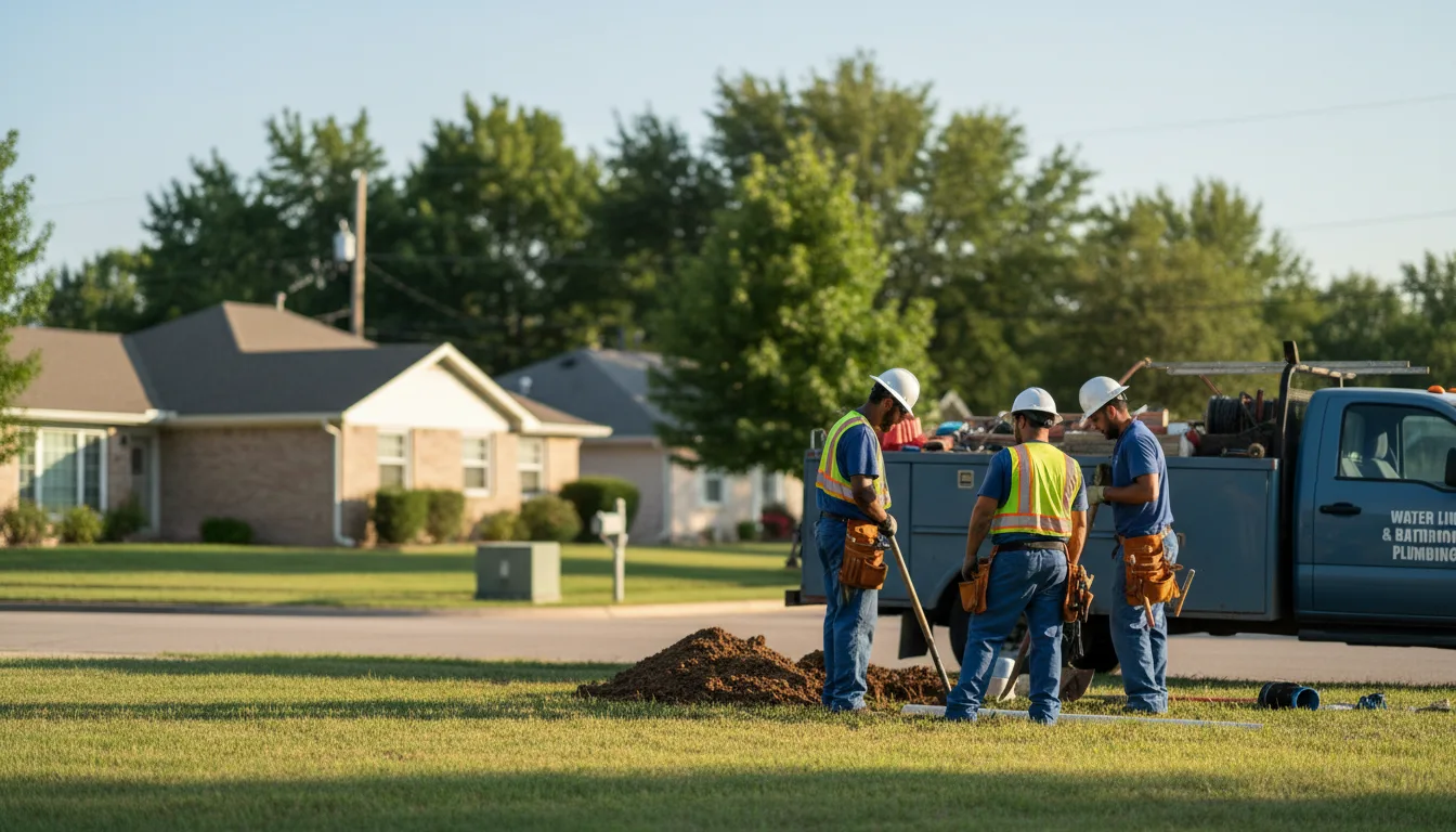 Residential water line and bathroom plumbing service in Plymouth, NY